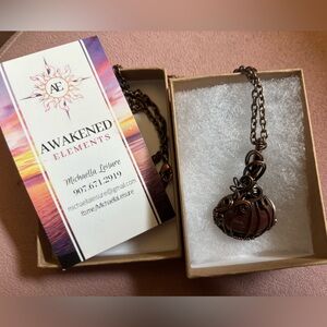 NEW never worn pumpkin Awaken Elements necklace